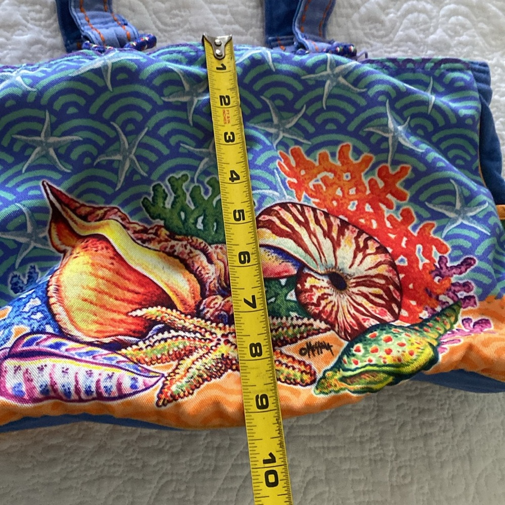 Sun N’ Sand beach theme shoulder bag tote - Picture 11 of 11